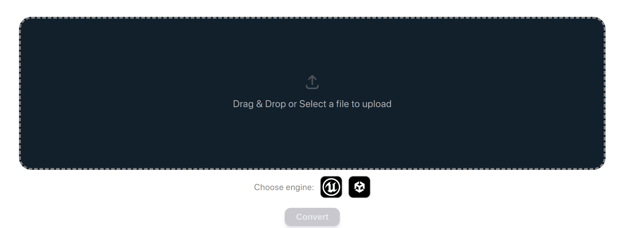 GLB to FBX service screenshot